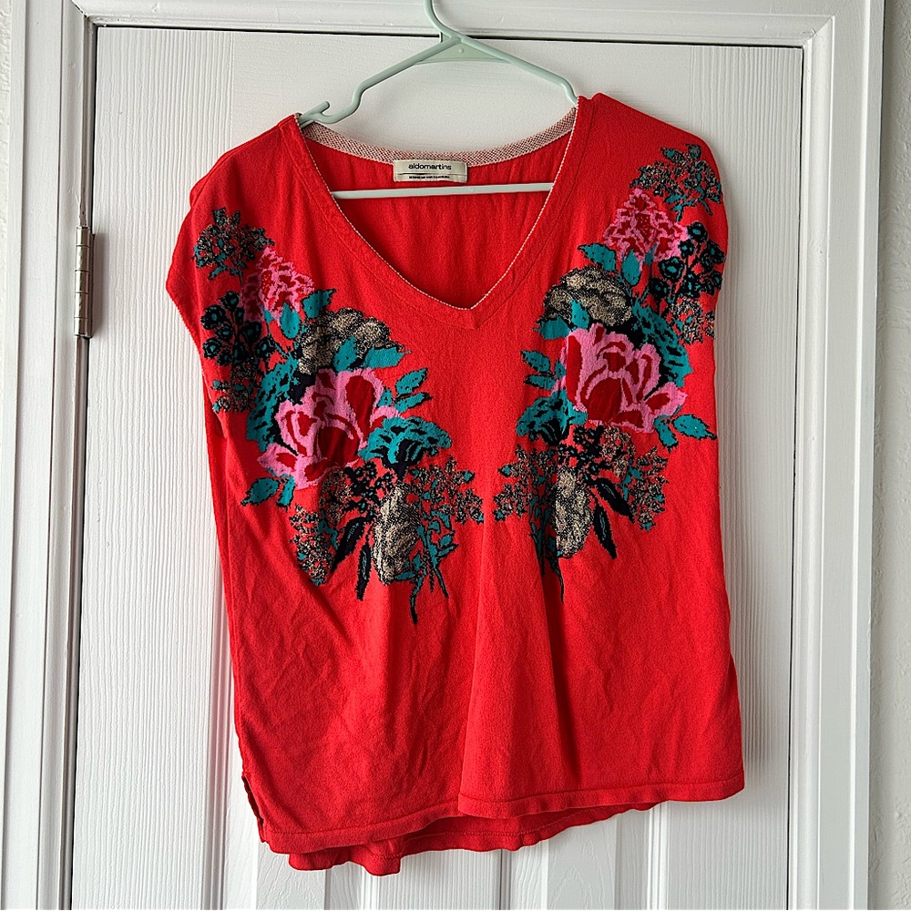 Anthropologie Aldo Martins Floral Short Sleeve